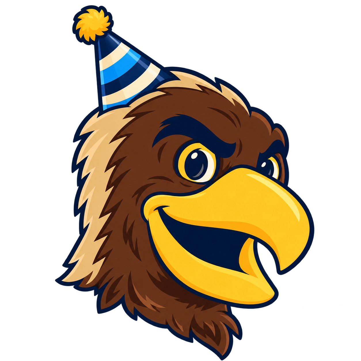 Iggy in a party hat, your campus wingman